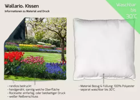 Декоративная поудшка Wallario, черный