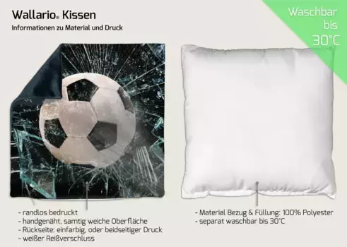 Декоративная поудшка Wallario, черный