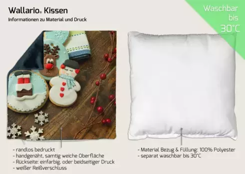 Декоративная поудшка Wallario, черный