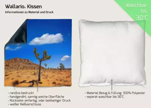 Декоративная поудшка Wallario, черный