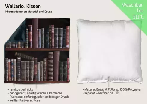 Декоративная поудшка Wallario, черный