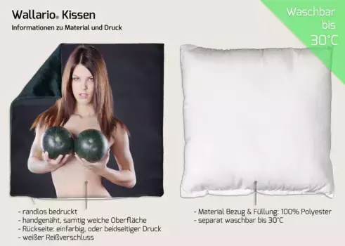 Декоративная поудшка Wallario, черный