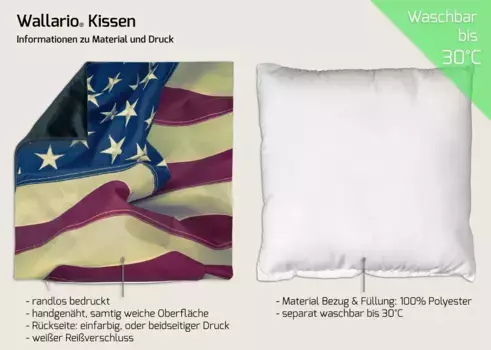 Декоративная поудшка Wallario, черный