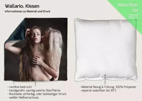 Декоративная поудшка Wallario, черный