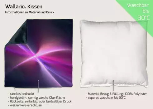 Декоративная поудшка Wallario, черный