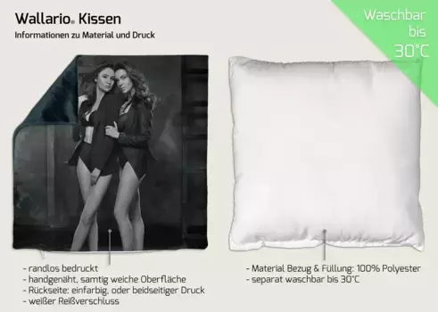 Декоративная поудшка Wallario, черный