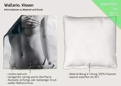 Декоративная поудшка Wallario, черный