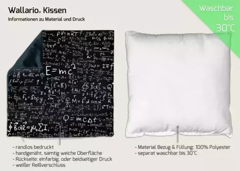 Декоративная поудшка Wallario, черный