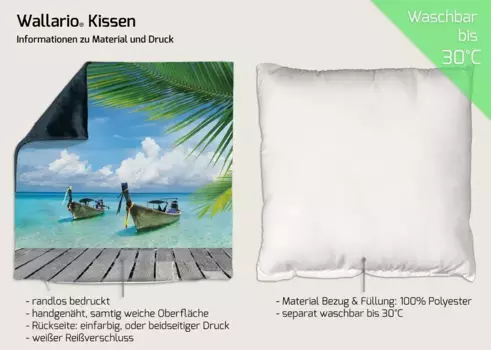 Декоративная поудшка Wallario, черный