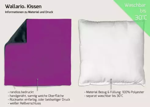 Декоративная поудшка Wallario, фиолетовый