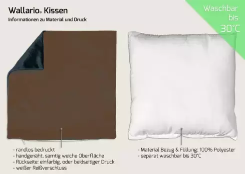 Декоративная поудшка Wallario, коричневый