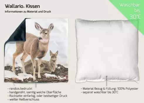 Декоративная поудшка Wallario, коричневый