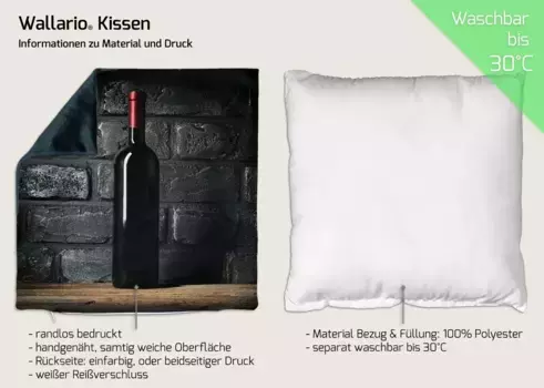 Декоративная поудшка Wallario, коричневый