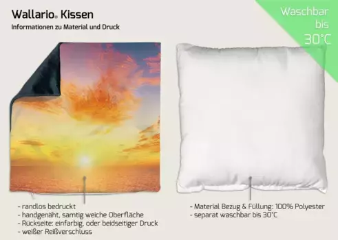 Декоративная поудшка Wallario, коричневый