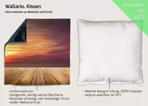 Декоративная поудшка Wallario, коричневый