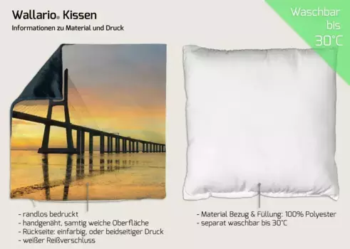 Декоративная поудшка Wallario, коричневый