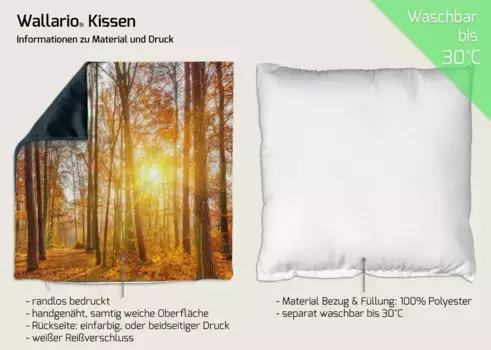 Декоративная поудшка Wallario, коричневый