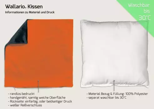 Декоративная поудшка Wallario, красный