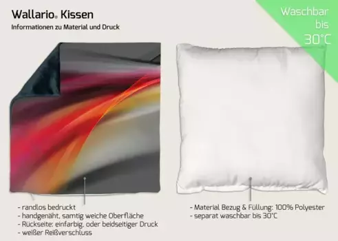 Декоративная поудшка Wallario, красный