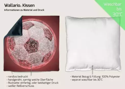 Декоративная поудшка Wallario, красный