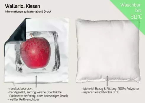 Декоративная поудшка Wallario, красный