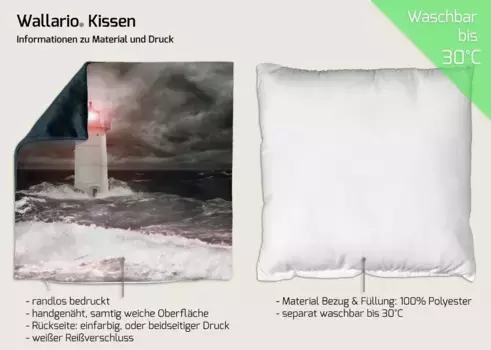 Декоративная поудшка Wallario, красный