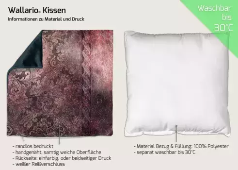 Декоративная поудшка Wallario, красный