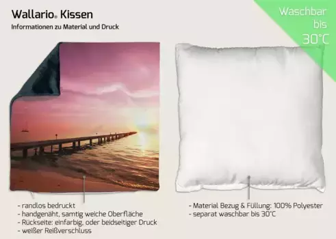 Декоративная поудшка Wallario, красный