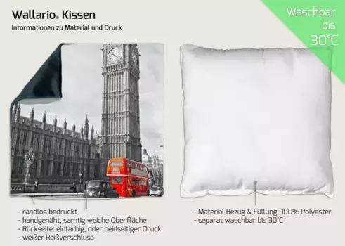 Декоративная поудшка Wallario, красный