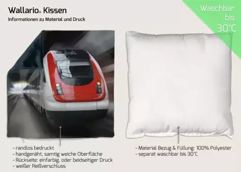 Декоративная поудшка Wallario, красный