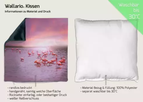 Декоративная поудшка Wallario, розовый