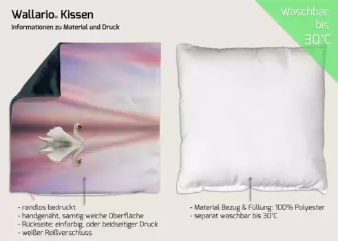 Декоративная поудшка Wallario, розовый