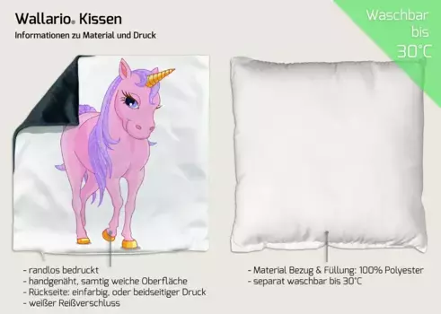 Декоративная поудшка Wallario, розовый