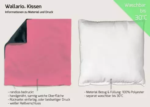 Декоративная поудшка Wallario, розовый