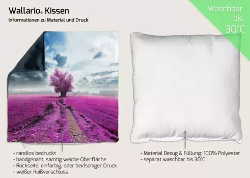 Декоративная поудшка Wallario, розовый