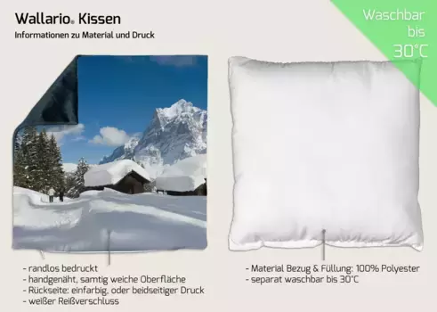 Декоративная поудшка Wallario, синий