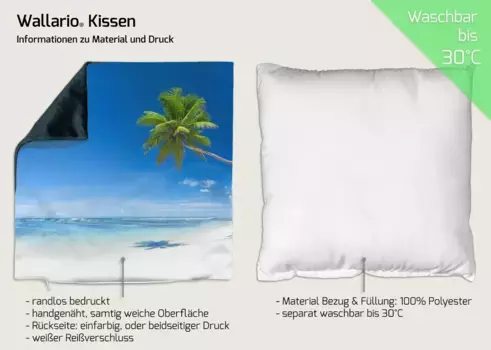 Декоративная поудшка Wallario, синий