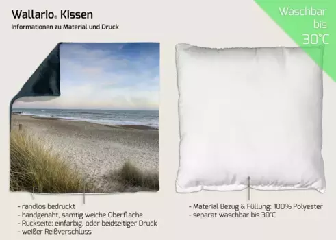 Декоративная поудшка Wallario, синий