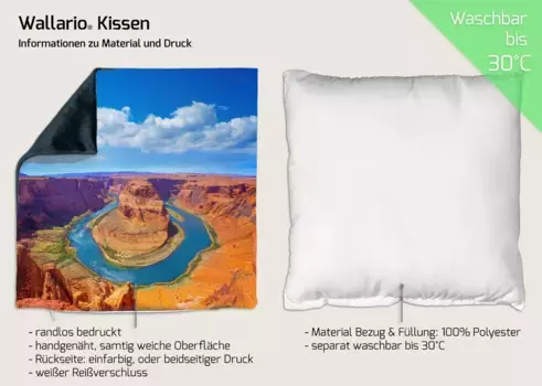 Декоративная поудшка Wallario, синий