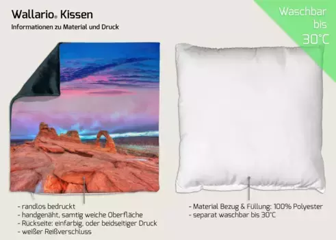 Декоративная поудшка Wallario, синий