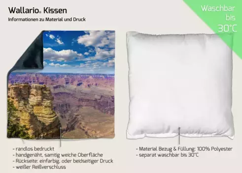 Декоративная поудшка Wallario, синий