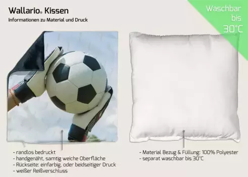 Декоративная поудшка Wallario, синий