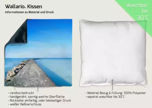 Декоративная поудшка Wallario, синий