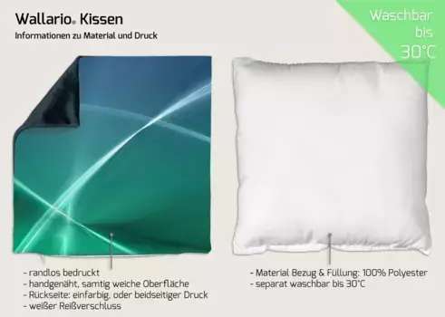 Декоративная поудшка Wallario, синий