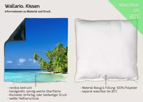 Декоративная поудшка Wallario, синий