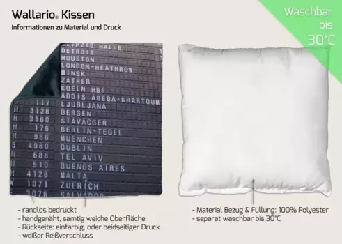 Декоративная поудшка Wallario, синий