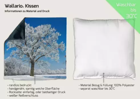 Декоративная поудшка Wallario, синий