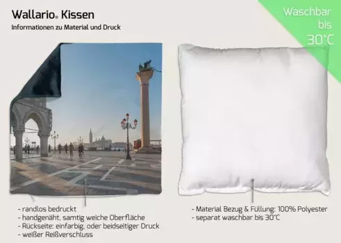 Декоративная поудшка Wallario, синий