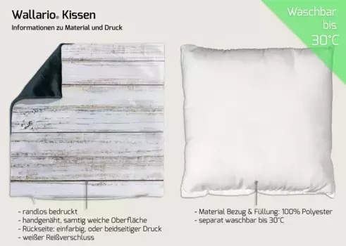 Декоративная поудшка Wallario, синий