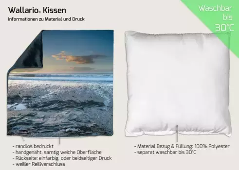 Декоративная поудшка Wallario, синий